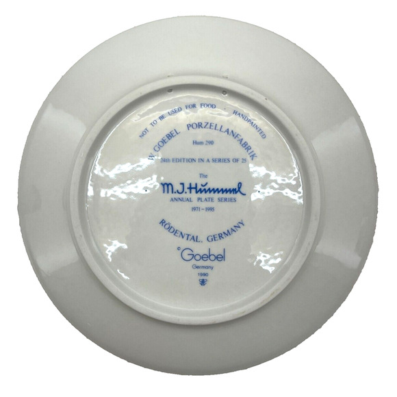 Vintage 1994 Goebel M.J. Hummel 24th Annual Collector Plate 7.5" Series Edition - Picture 2 of 14